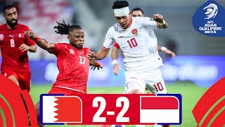 Late goal prevents first win  Bahrain  Indonesia  Highlights  AsianQualifiers  Road To 26 [upl. by Ahsilef948]