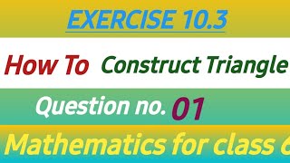 Construct TriangleHow To Draw a Triangle with given SidesMath For Class 6 ghulamyaseenhasni518 [upl. by Erreit]