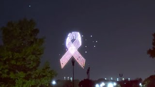 Drones light up Jersey City sky in tribute to Israeli hostages in Gaza [upl. by Lupee461]