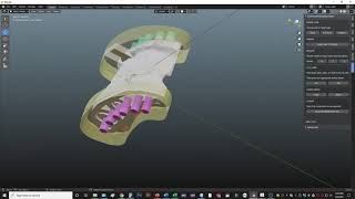 Diamond Articulator 3D Printed Models Blender Addon  Modify any dental model to fit articulator [upl. by Aimahs]