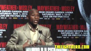 Mayweather VS Mosley NYC Press Conference [upl. by Anolla]