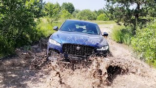 Jaguar FPACE Awesome OffRoad Drive in the Mud and Send Moose and Slalom Tests [upl. by Beckett978]