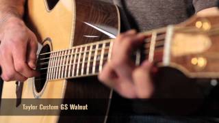 Taylor Custom GS Walnut Acoustic Guitar Review [upl. by Getraer576]