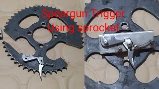 How to make Speargun Trigger using Defective motorcycle sprocket Watch [upl. by Gardner]