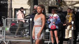 Halle Bailey Chloe x Halle  Miu Miu Spring Summer 2022 fashion show in Paris  05102021 [upl. by Dexter]