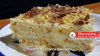 Receta de Postre Napoleón [upl. by Ylagam]