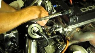 Plugging the Turbo Coolant Line  On the Thermostat Housing [upl. by Bergeron]