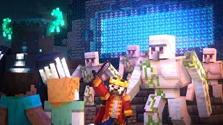 Warden Life Warden vs Iron Golem Army  Alex and Steve Legends Minecraft Animation Movie [upl. by Nirtiak915]