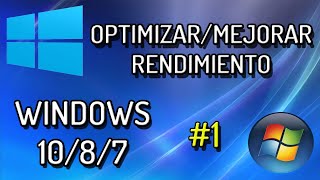 ¿COMO MEJORAR EL RENDIMIENTO DE WINDOWS  7 MANERAS [upl. by Rollet439]