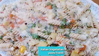 Italian Vegetarian Pasta Fusilli recipeitalianandindianchef [upl. by Bollay]