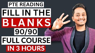 PTE Reading Fill in the Blanks  3 Hour Full Course  Skills PTE Academic [upl. by Nehtanoj556]