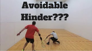 Racquetball Referee  Avoidable Hinder [upl. by Slater]