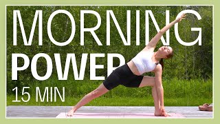 15 min Morning Yoga Flow  Ignite Your Power [upl. by Dollie]