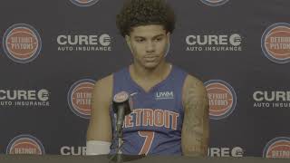 Killian Hayes Full Interview Detroit Pistons Media Day 2023 [upl. by Notsuoh]