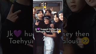 Jk💜 hugged Halsey then Taehyung feel jealous 🥺shorts btsshorts btsarmy bts ytshorts trending [upl. by Bahner]