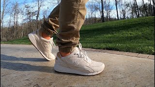 Saucony Shadow 6000  Veg Tan Leather  “Vanilla”  The Softest Leather I’ve Felt on Shoes  On Foot [upl. by Hite]