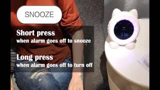 ICODE Sleep Training Alarm Clock Kids Wake Up Light Alarm Clock [upl. by Kale]