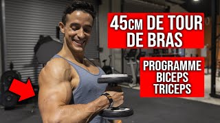 AVOIR 45cm DE TOUR DE BRAS  BICEPS TRICEPS PROGRAMME [upl. by Solberg809]