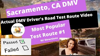 ACTUAL TEST ROUTE Sacramento DMV Test Route 1 CA Behind The Wheel Drivers License Tip Video Pass [upl. by Asylem]