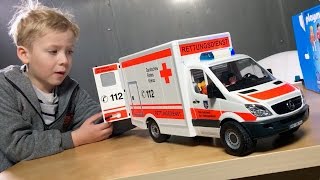 BRUDER AMBULANCE Mercedes Sprinter Van UNIQUE Conversion from PLAYMOBIL 6685 [upl. by Monto749]