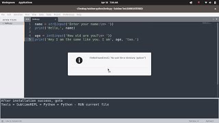 Sublime REPL Python on Linux [upl. by Portie]