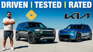 Kia EV9 vs Rivian R1S Which Is the Better 3Row Electric SUV [upl. by Pudens]