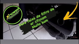 furo na caixa de filtro de ar citycom vamos ver como ficou [upl. by John]