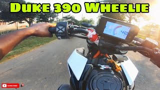 KTM Duke 390 wheelie Game  Full power wheelie  Duke 390  Hunter Boi 21 [upl. by Anivram]