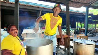 Jamaican Soup BOSS JUICY Turkey Neck MISTRESS Street Food of Jamaica 🇯🇲 [upl. by Eednim]