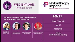 Philanthropy Impacts Walk in my Shoes series for Professional Advisors Ukraine Refugee Crisis [upl. by Asilrac819]