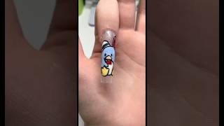 SANRIO Tuxedo Sam nail art design🩵 naildesign nailarttutorial nailartist shorts [upl. by Gnuhn]