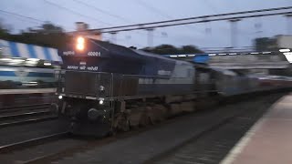 BGKTs Celebrity WDP4 in LHF mode leads 16506 Bangalore Gandhidham express through Chinchwad Pune [upl. by Clio681]