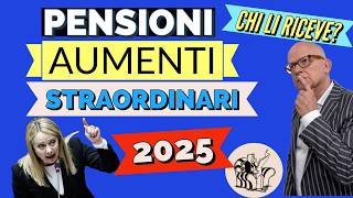 PENSIONI 👉 AUMENTI STRAORDINARI 2025 in Manovra❗️Chi li dovrebbe ricevere e chi ci rimette [upl. by Mariska544]