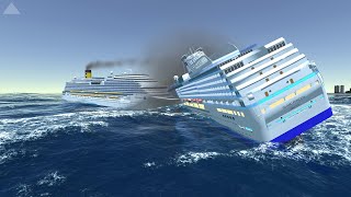 Cruise Ship accidentally hit another Cruise Ship  Cruise Ship Handling [upl. by Auqkinahs]