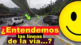 ‼️Recomendaciones con las líneas de la vía 🚗Aprende a 📌conducir bien❗🏍️ [upl. by Celka]