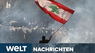 WELT NEWSSTREAM Krise im Libanon  Nach MegaExplosion droht Beirut ins Chaos abzugleiten [upl. by Acalia]