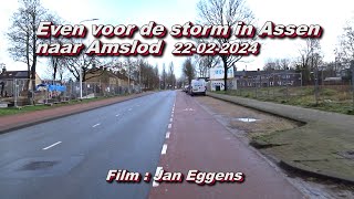 Even voor de storm in Assen naar Amslod 22 02 2024 [upl. by Yorle712]