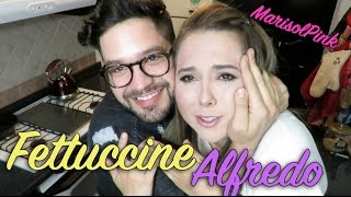 Como hacer FETTUCCINE ALFREDO con MarisolPink  gwabir [upl. by Anis]