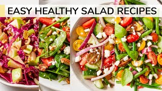 4 EASY HEALTHY SALAD RECIPES [upl. by Anaihs]