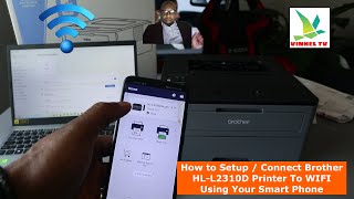 How to Setup  Connect Brother HL L2350D Printer To WIFI Using Your SmartPhone [upl. by Robert]