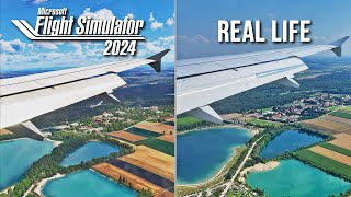 Flight Simulator 2024 vs Real Life  Landing in Munich [upl. by Nnelg]