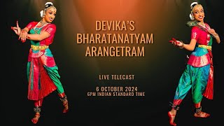 Live  Devikas Bharatanatyam Arangetram [upl. by Rehptsirhc]