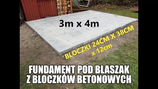 PODŁOŻE Z BLOCZKÓW BETONOWYCH POD BLASZAK [upl. by Dranyam615]