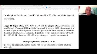 25072022  Revisione prezzi nei contratti pubblici le nuove regole del decreto quotAiutiquot [upl. by Samford]