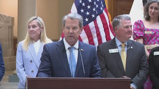 Gov Kemp signs Georgia state budget for 2025 fiscal year sealing raises for teachers law enforcem [upl. by Assilaj]