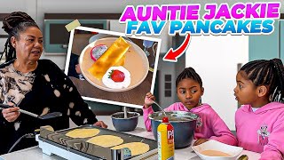 Making Pancakes With Auntie Jacque African Style [upl. by Rockey]