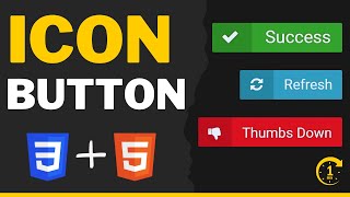 How To Add Icon In Button HTML CSS  1 Min Guide [upl. by Domenico]