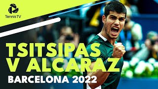 Stefanos Tsitsipas vs Carlos Alcaraz Dramatic Battle  Barcelona 2022 Highlights [upl. by Selima628]