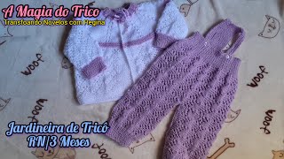 Jardineira de Trico para Bebe [upl. by Christye]