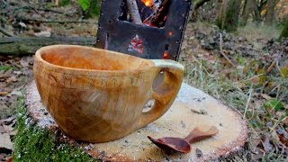 Bushcraft  Day hike Brew and Birch kuksa [upl. by Nueoht806]